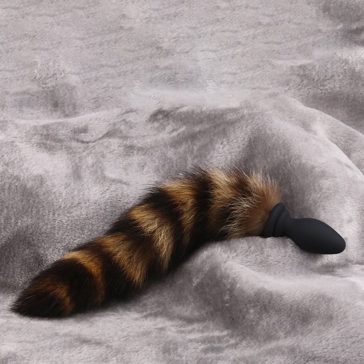 raccoon anal plug Raccoon Tail Vibrating Butt Plug With Remote – LoveStash