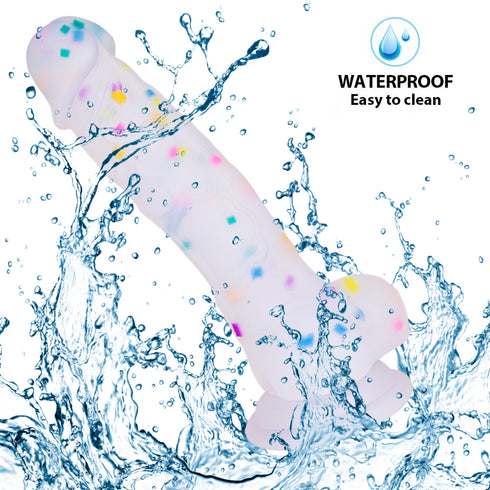 Realistic Dildo - Confetti 7.1 Inch