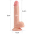 LOVETOY DUAL LAYERED PREMIUM LIQUID SIlICONE REALISTIC DILDO 8.5 INCH