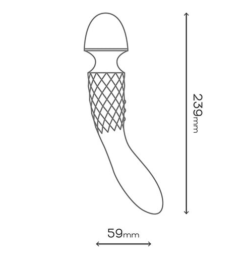 Playful Diamonds The Emperor - Wand Massager - Black