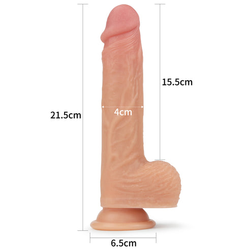 LOVETOY 8.5" DUAL LAYERED SILICON ROTATING COCK LIAM - 3RD GEN (Smart Heating)