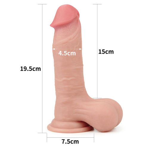 LOVETOY 8 INCH SLIDING SKIN DUAL LAYER DONG
