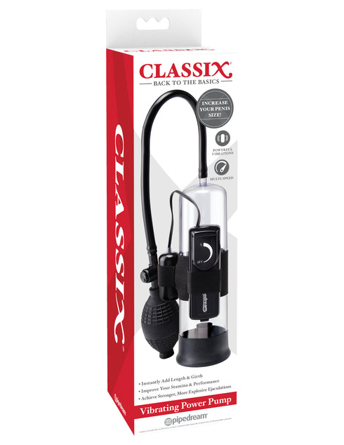 Classix Vibrating Power Pump - Black