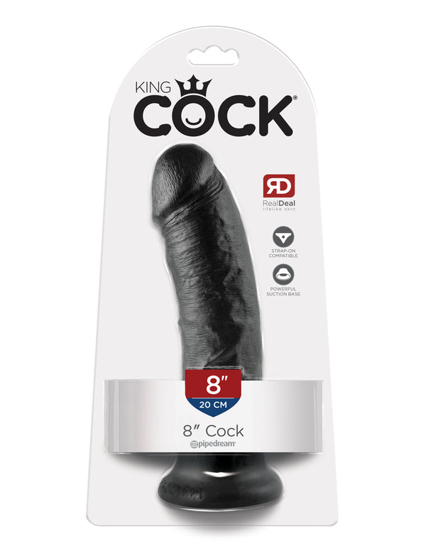 King Cock 8 Inch Cock - Black