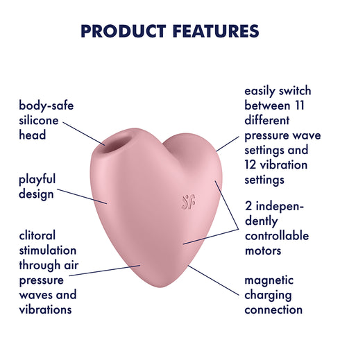 Satisfyer Cutie Heart Air Pulse Clitoral Stimulator and Vibration