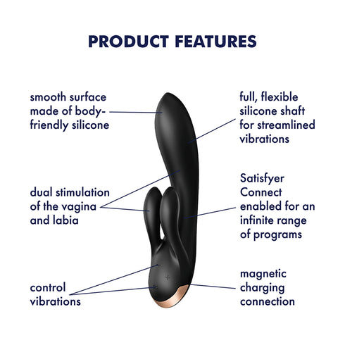 Satisfyer Double Flex Rabbit Vibrator with App