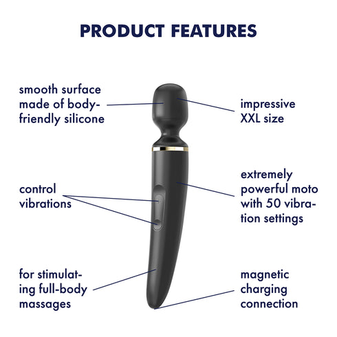 Satisfyer Wand-er Woman Wand - Black